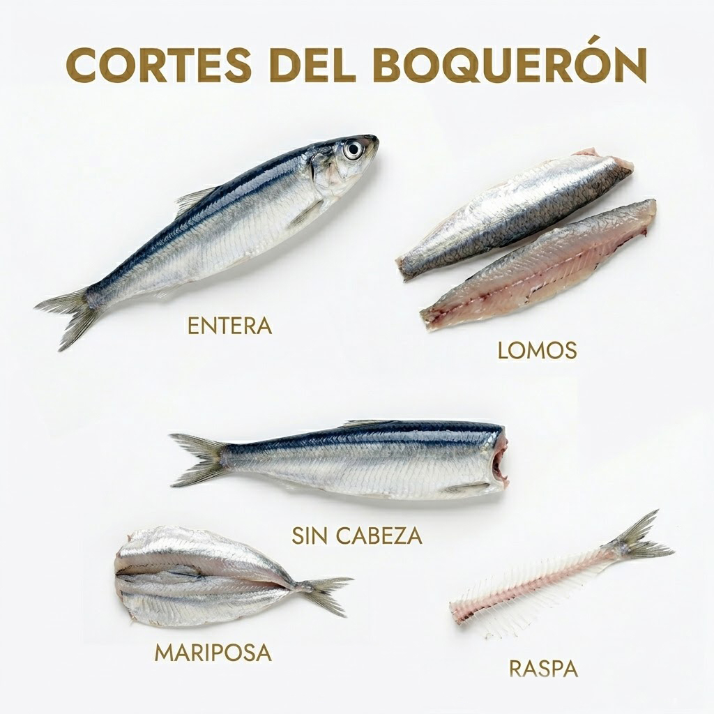 Cortes de un boquerón