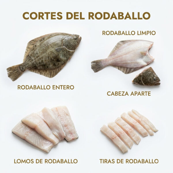 Cortes del rodaballo