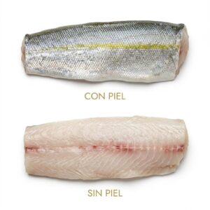 Pez limón con piel y sin piel