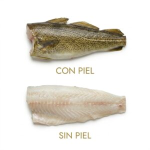 Bacalao con piel y sin piel