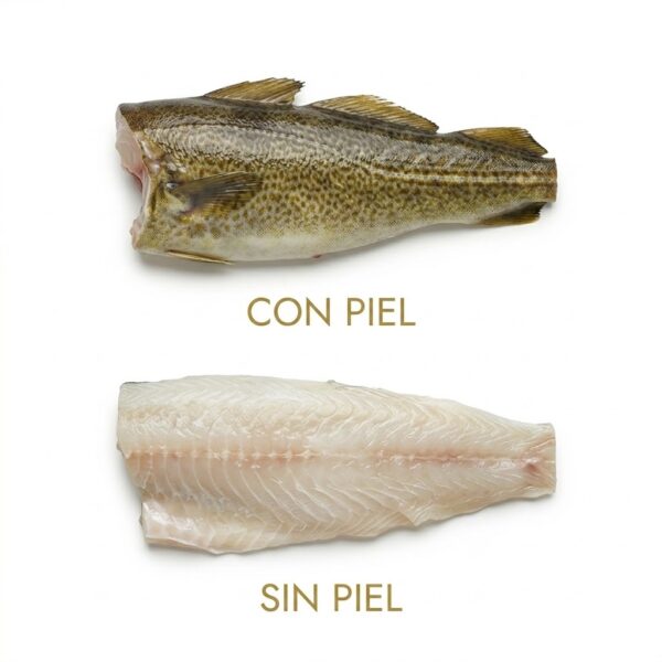 Bacalao con piel y sin piel