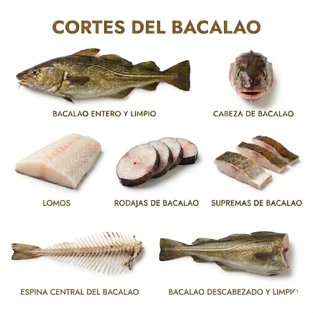 Cortes del bacalao