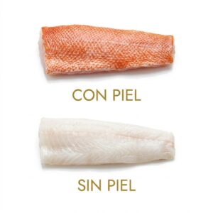 Cabracho con piel y sin piel