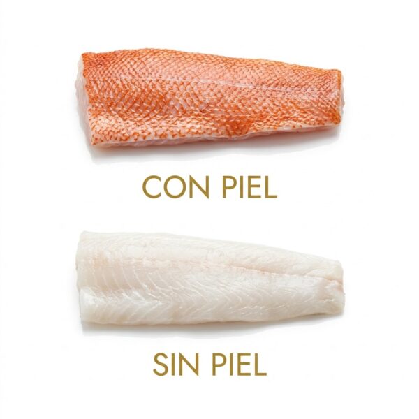Cabracho con piel y sin piel