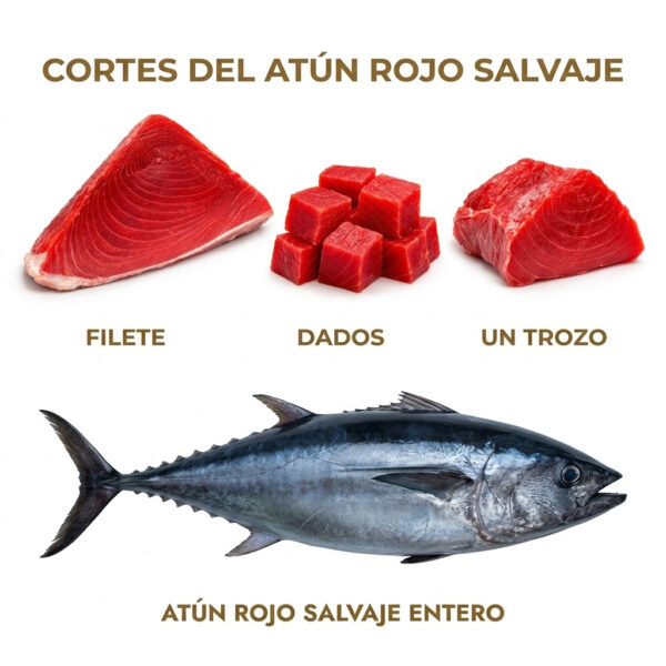 Cortes de Atún rojo salvaje