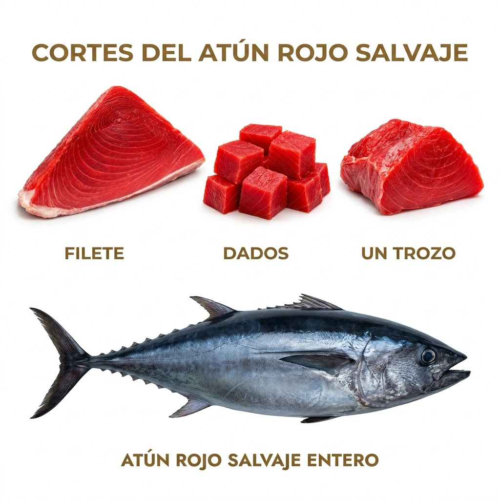 Cortes de Atún rojo salvaje
