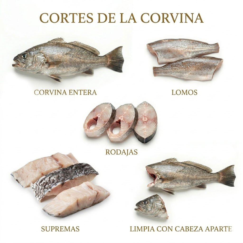 Cortes de la corvina
