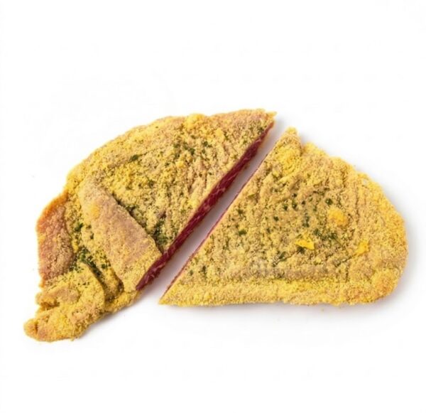 Escalope de ternera cortado
