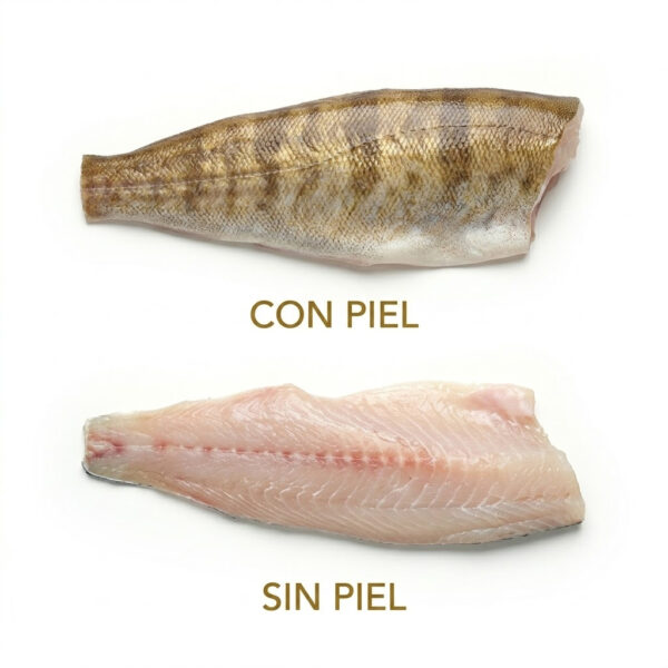 Faneca con piel y sin piel