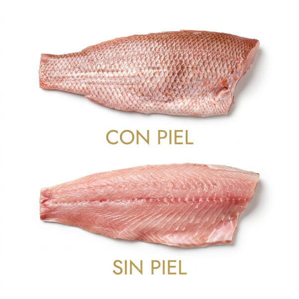 Pargo con piel y sin piel