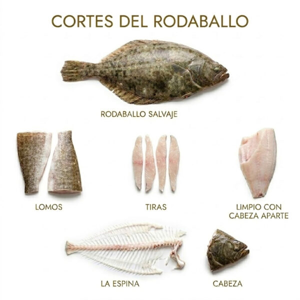 Cortes del rodaballo