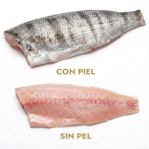 Sargo con piel y sin piel