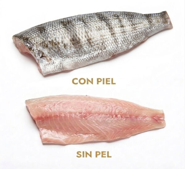 Sargo con piel y sin piel