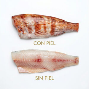 Urta con piel y sin piel